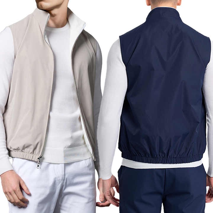 Custom Logo Sleeveless Body Warmer Gilet Heren Men's Reversible Waistcoats Vests